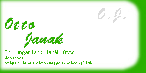 otto janak business card